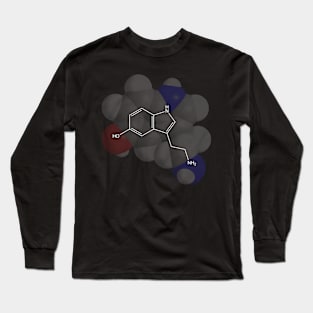 Serotonin Molecule Chemistry Long Sleeve T-Shirt